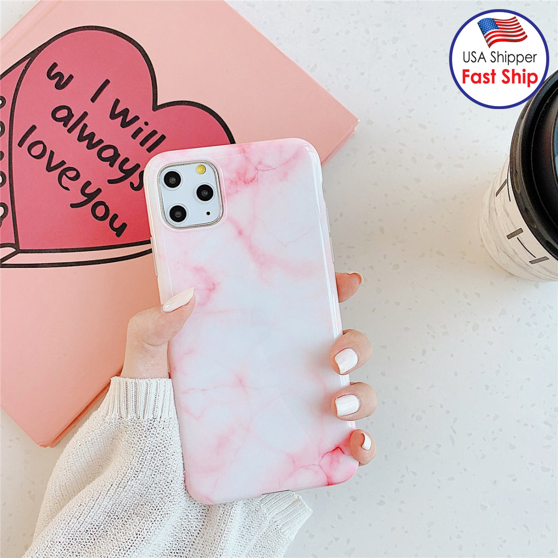 AMZER Marble IMD Soft TPU Protective Case for iPhone 11 Pro