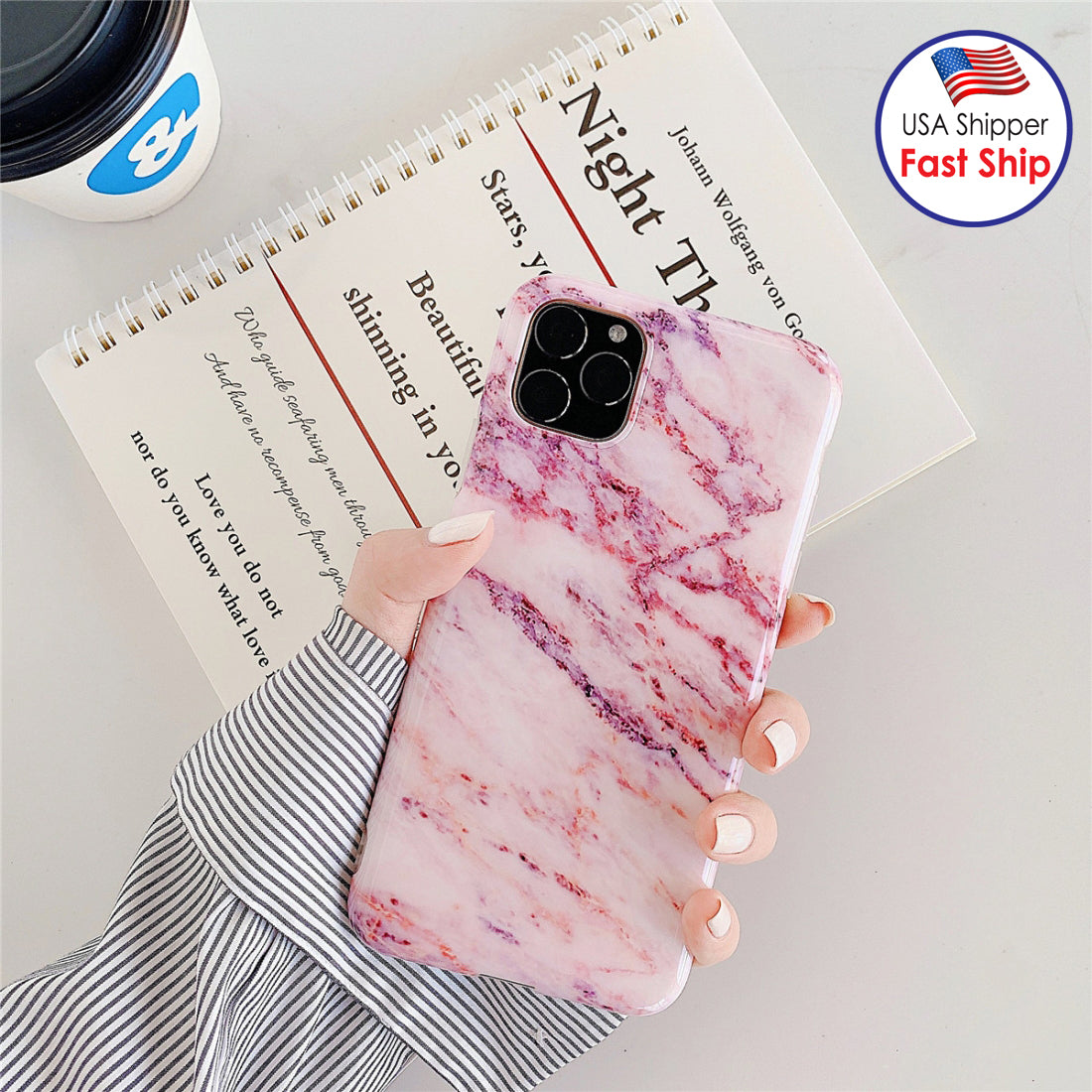 AMZER Marble IMD Soft TPU Protective Case for iPhone 11 Pro