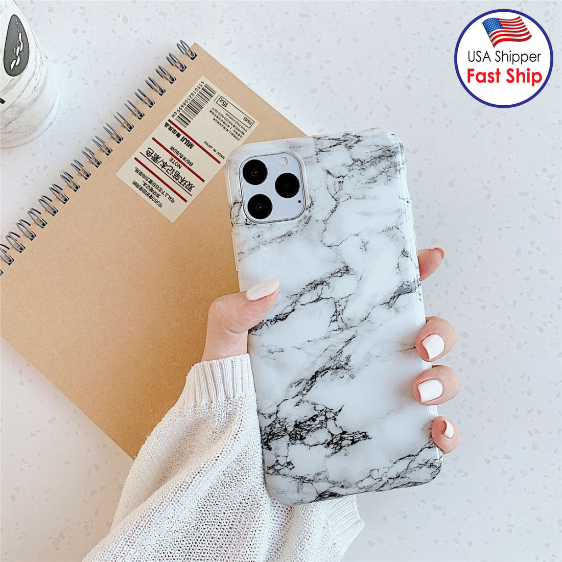 AMZER Marble IMD Soft TPU Protective Case for iPhone 11 - pack of 3