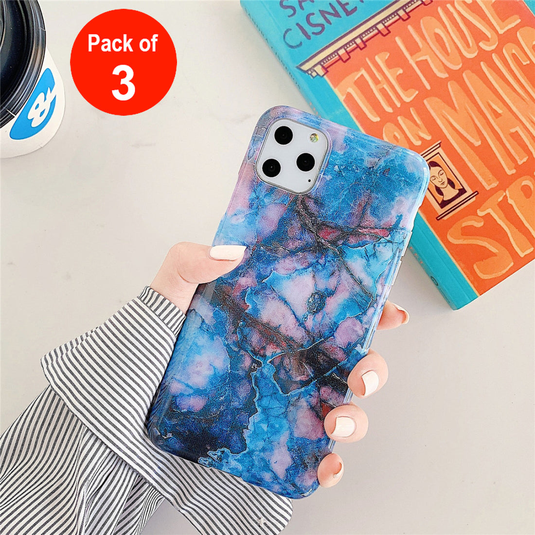 AMZER Marble IMD Soft TPU Protective Case for iPhone 11 - pack of 3