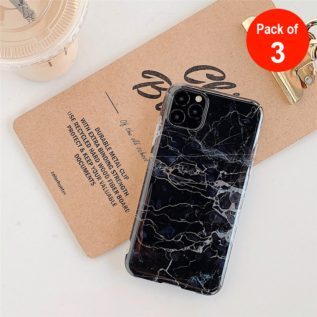 AMZER Marble IMD Soft TPU Protective Case for iPhone 11 - pack of 3