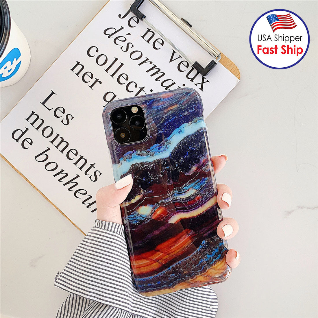 AMZER Marble IMD Soft TPU Protective Case for iPhone 11 - pack of 3