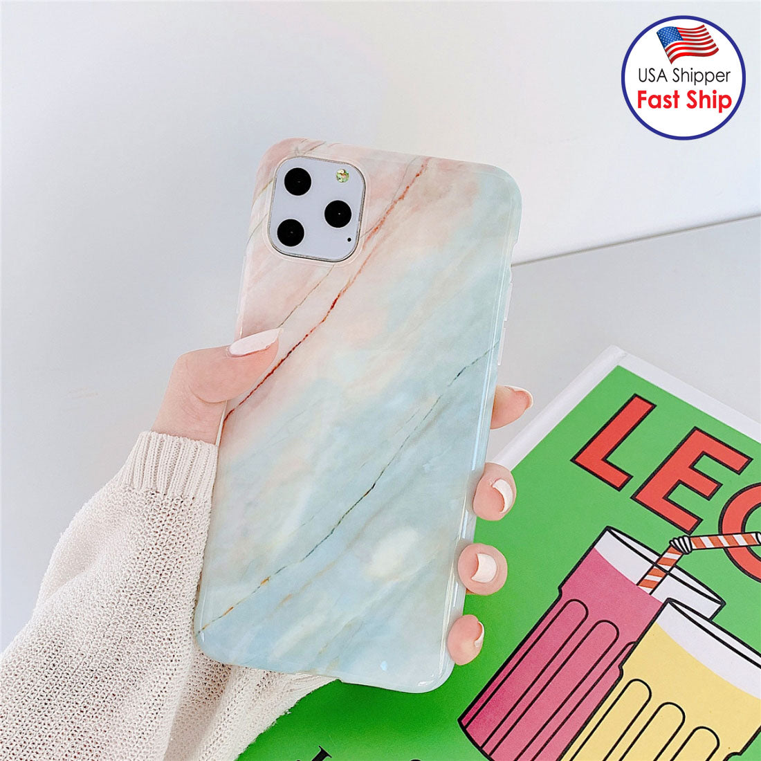 AMZER Marble IMD Soft TPU Protective Case for iPhone 11 - pack of 3