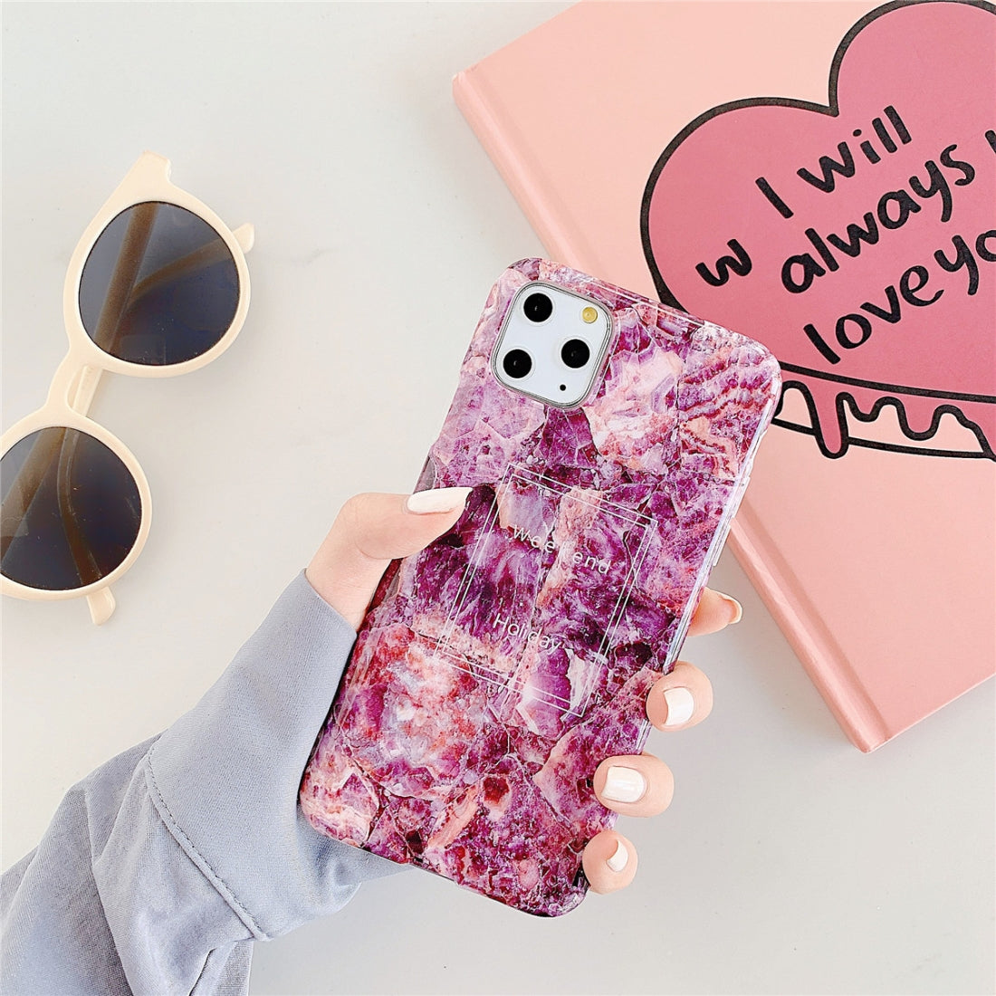 AMZER Marble IMD Soft TPU Protective Case for iPhone 11