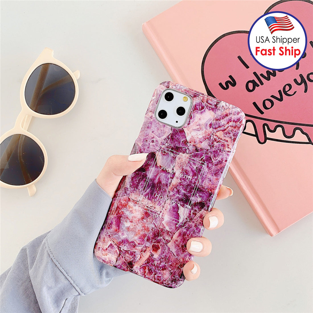 AMZER Marble IMD Soft TPU Protective Case for iPhone 11