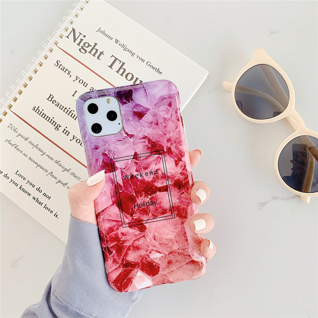 AMZER Marble IMD Soft TPU Protective Case for iPhone 11