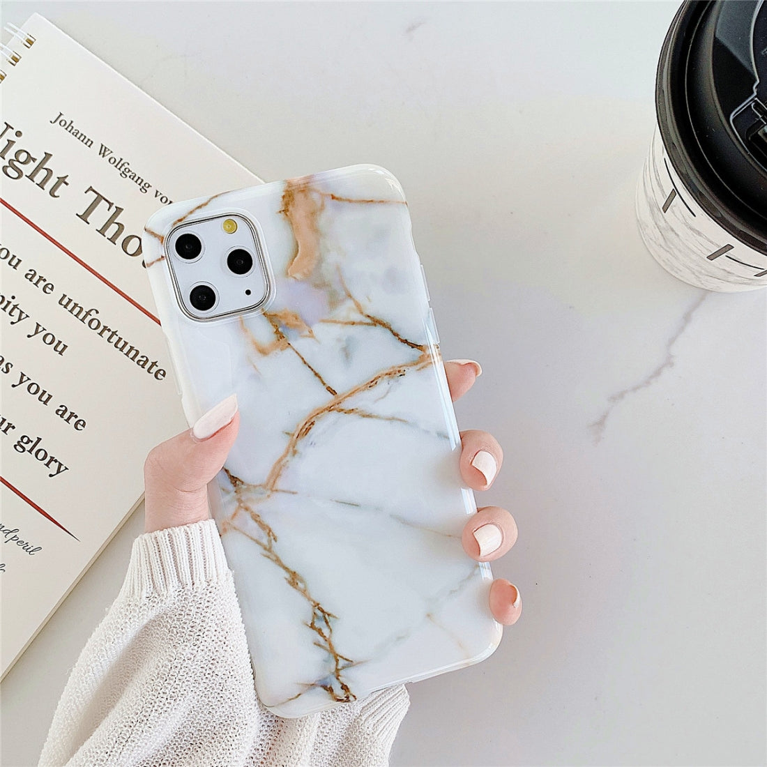 AMZER Marble IMD Soft TPU Protective Case for iPhone 11