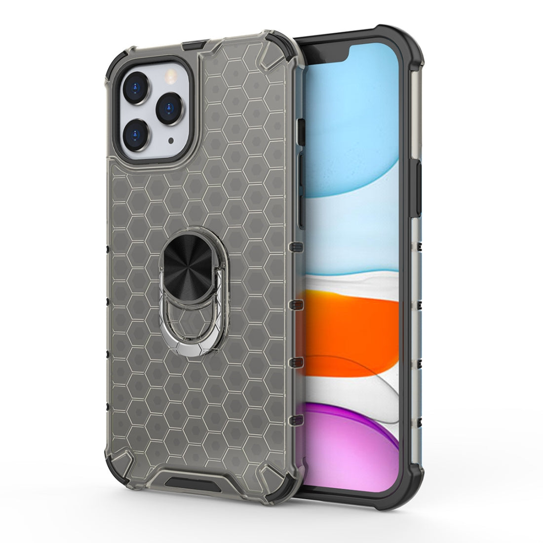 AMZER Honeycomb SlimGrip Hybrid Case with Holder for iPhone 12 mini