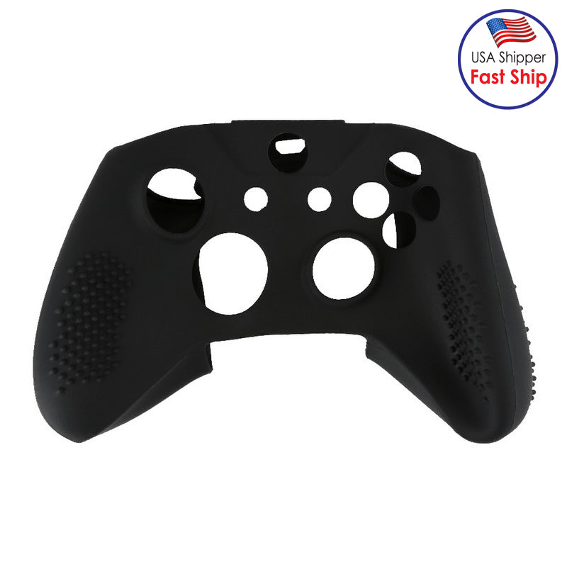 AMZER Soft Silicone Gamepad Protective Case for Microsoft Xbox One S Controller - Black