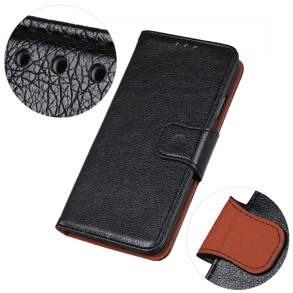 AMZER Texture Horizontal Flip Leather Wallet Case for Sony Xperia Ace II with Holder & Card Slots & Wallet