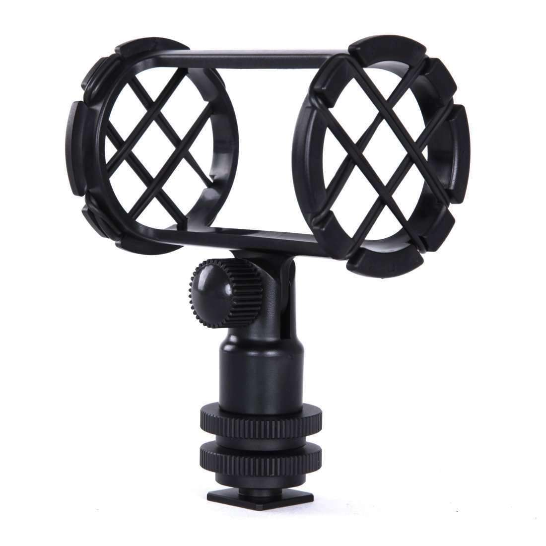 Camera Microphone Shockmount with Hot Shoe Mount for PVM1000 PVM1000L Microphone(Black)