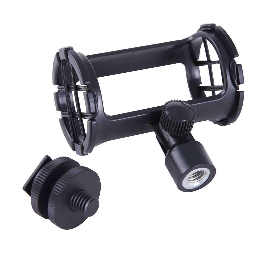 Camera Microphone Shockmount with Hot Shoe Mount for PVM1000 PVM1000L Microphone(Black)