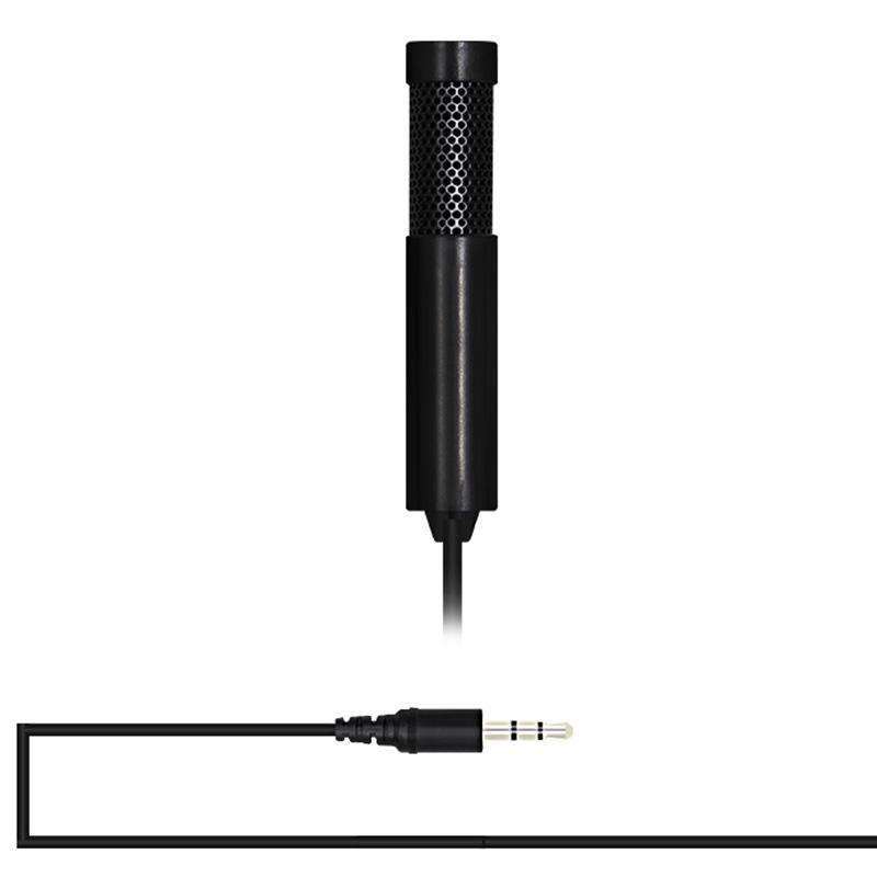 Mini Professional 3.5mm Jack Studio Stereo Condenser Recording Microphone, Cable Length: 1.5m, Compatible with PC and Mac for Live Broadcast Show, KTV, etc.