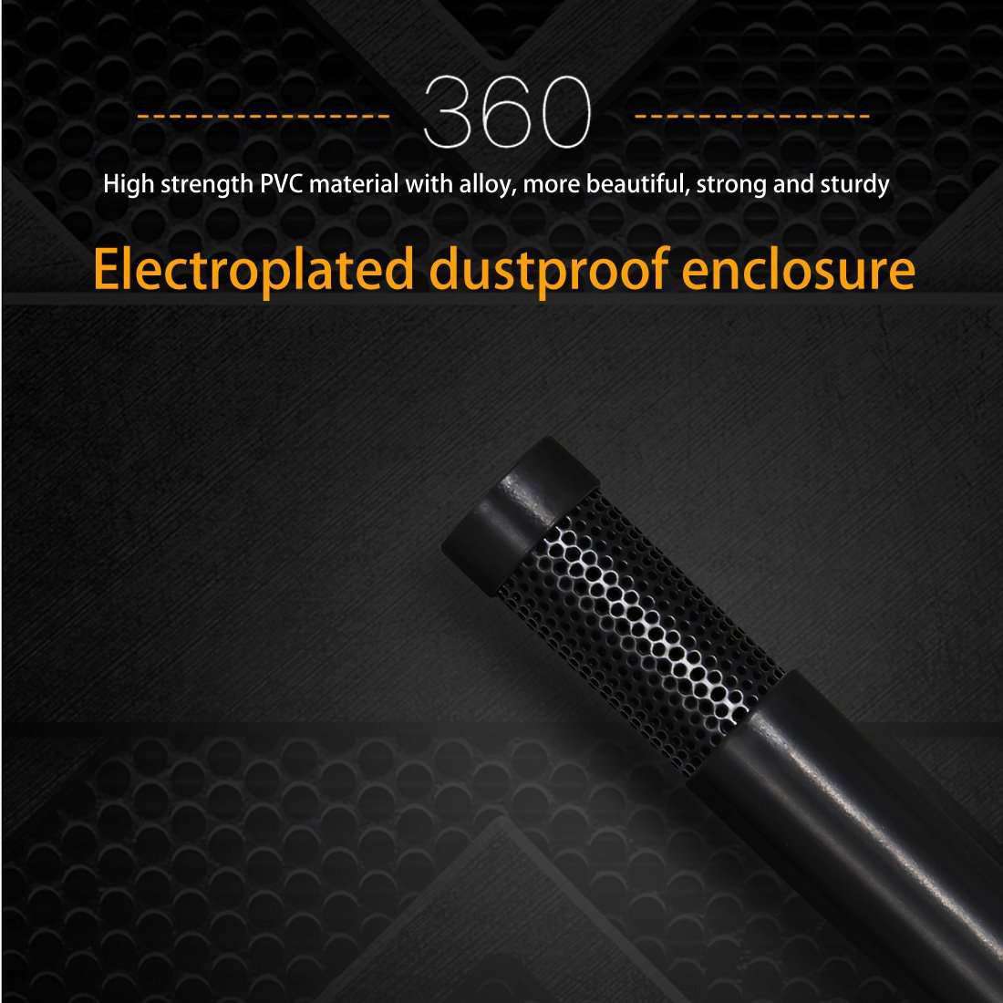 Mini Professional 3.5mm Jack Studio Stereo Condenser Recording Microphone, Cable Length: 1.5m, Compatible with PC and Mac for Live Broadcast Show, KTV, etc.