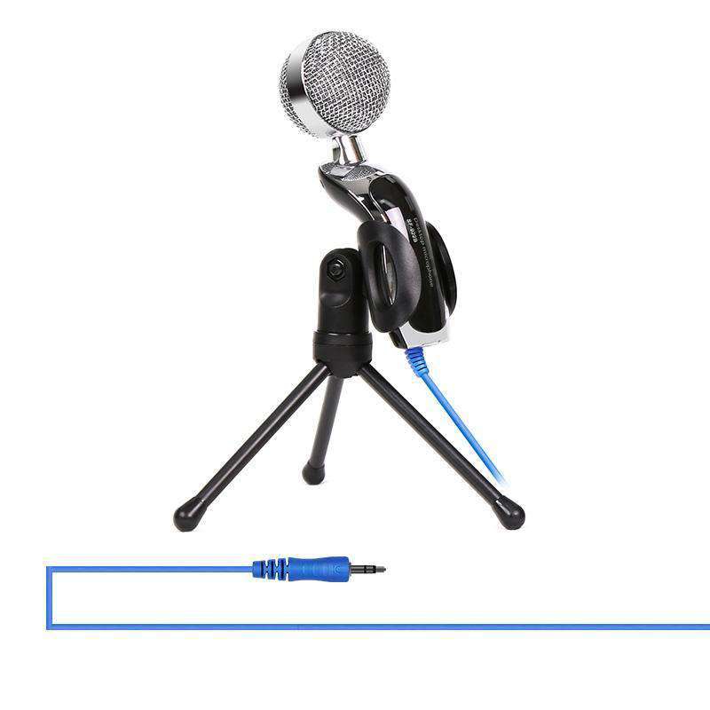 Professional Condenser Sound Recording Microphone with Tripod Holder, Cable Length: 2.0m, Compatible with PC and Mac for  Live Broadcast Show, KTV, etc.