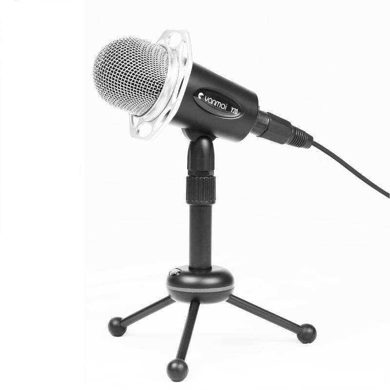 Professional Game Condenser Microphone  with Tripod Holder, Cable Length: 1.8m, Compatible with PC and Mac for  Live Broadcast Show, KTV, etc.(Black)