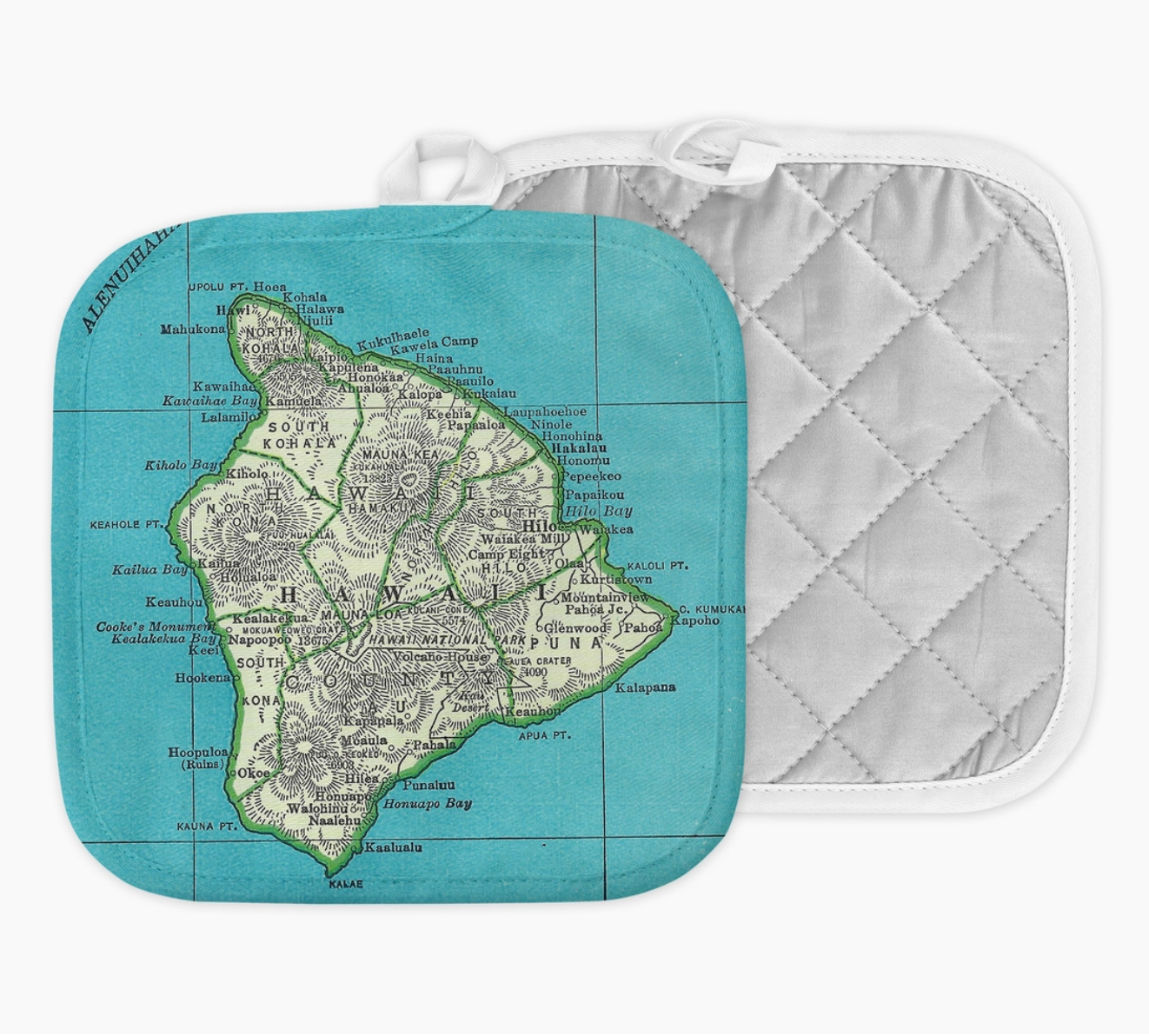 Hawaii Big Island Map Hot Pad Pot Holder