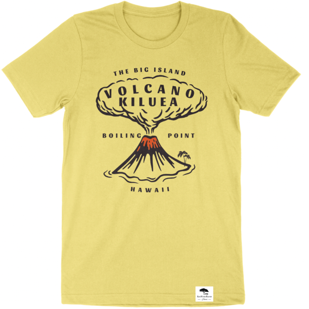 Volcano Kiluea Short Sleeve Tee - Yellow