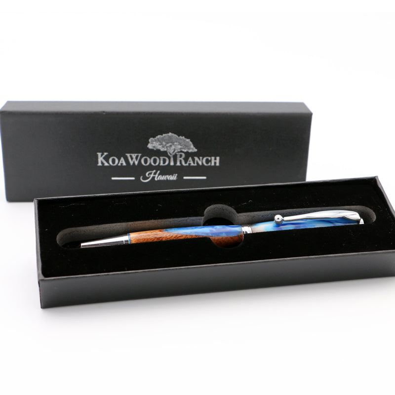 Hawaiian Koa and Resin Slim Pen