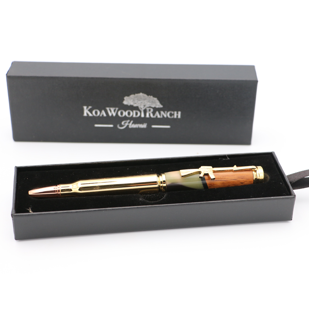 Hawaiian Koa Wood and Resin Rifle Pen