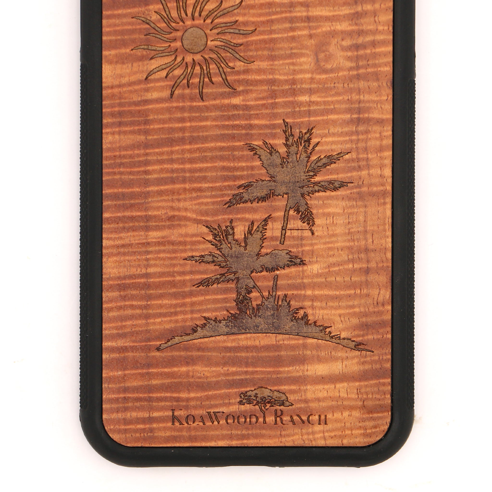 Koa Wood Phone Case - Palm Trees