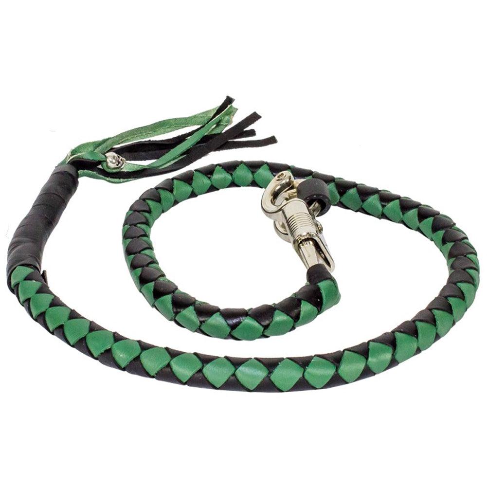 Get Back Hand Braided Leather Black/Green