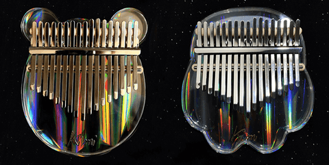 Kimi Clear Kalimba Cute Rainbow Bear Cat Paw Acrylic Thumb Piano