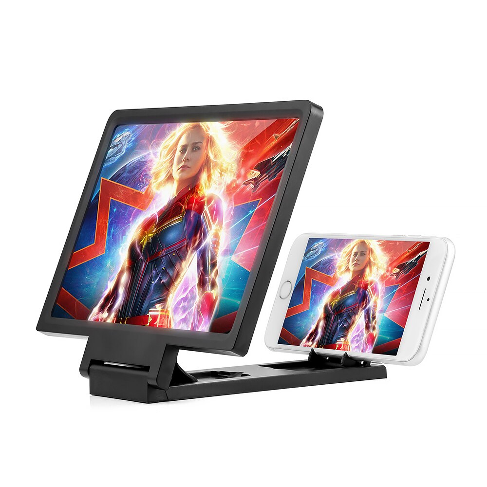 3D Phone Screen Amplifier HD Magnifier Universal Video Amplifier Smartphone Stand Folding Desktop Holder for iPhone Samsung Phone