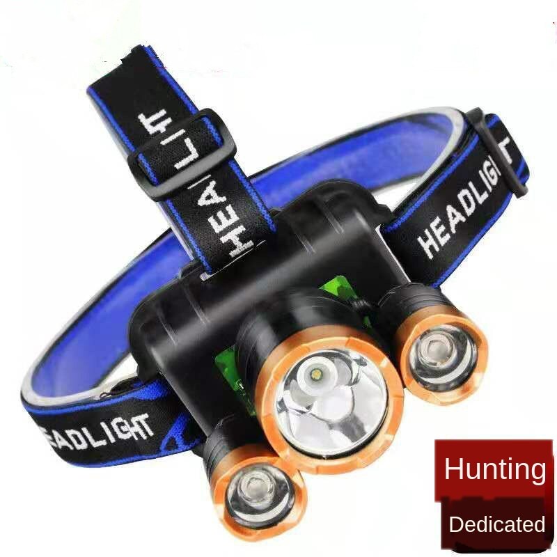 15000 lumens Five-head Headlight Super Bright Rechargeable Fishing Lamp Long-range Super Bright Head-mounted LED Miner's Lamp Flashlight
