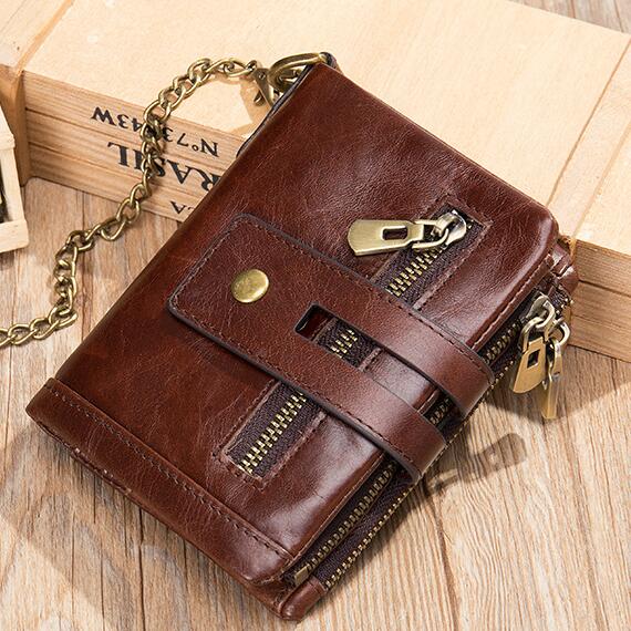 Genuine Leather Purses With Zip Coin Pocket Leather Wallet And Card Holder Wallets
