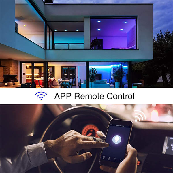 Smart Light Bulb 6 Pack Works with Alexa, LED WiFi Light Bulbs E26, Color Changing Dimmable RGBW Bulb with Music Synchronized, App Remote Control