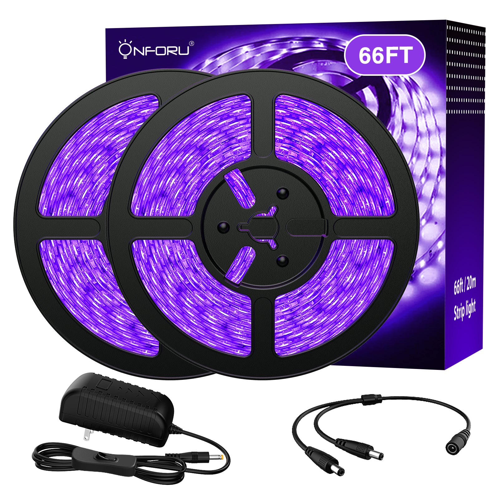 Onforu 32.8ft LED Black Light Strip DT84