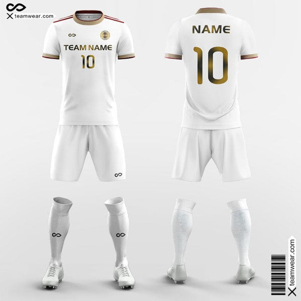 Gold Trim - Custom Kids Soccer Jerseys with Shorts Sublimated