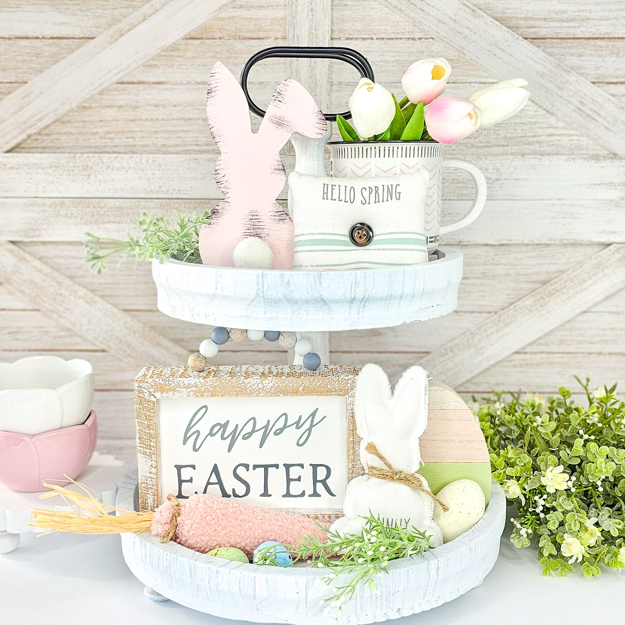 Happy Easter Tiered Tray Set