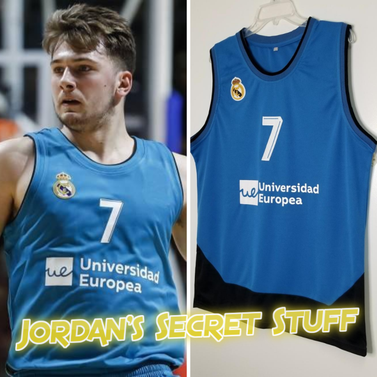 Luka Doncic Real Madrid EuroLeague Basketball Jersey (Blue) Custom Throwback Retro Jersey