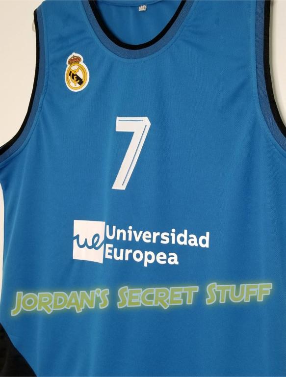 Luka Doncic Real Madrid EuroLeague Basketball Jersey (Blue) Custom Throwback Retro Jersey