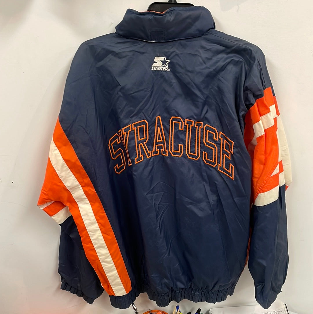 Vintage Starter Syracuse Full nZip Windbreaker Jacket Large J217