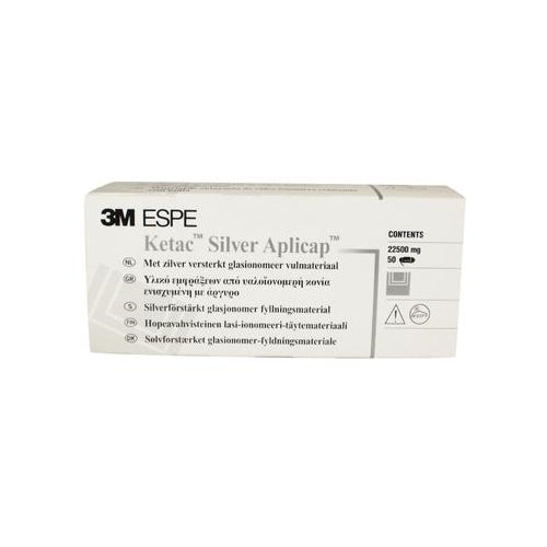 3M ESPE 37010 Ketac Silver Aplicap Glass Ionomer Restorative Capsules 50/Pk EXP Jan 2025