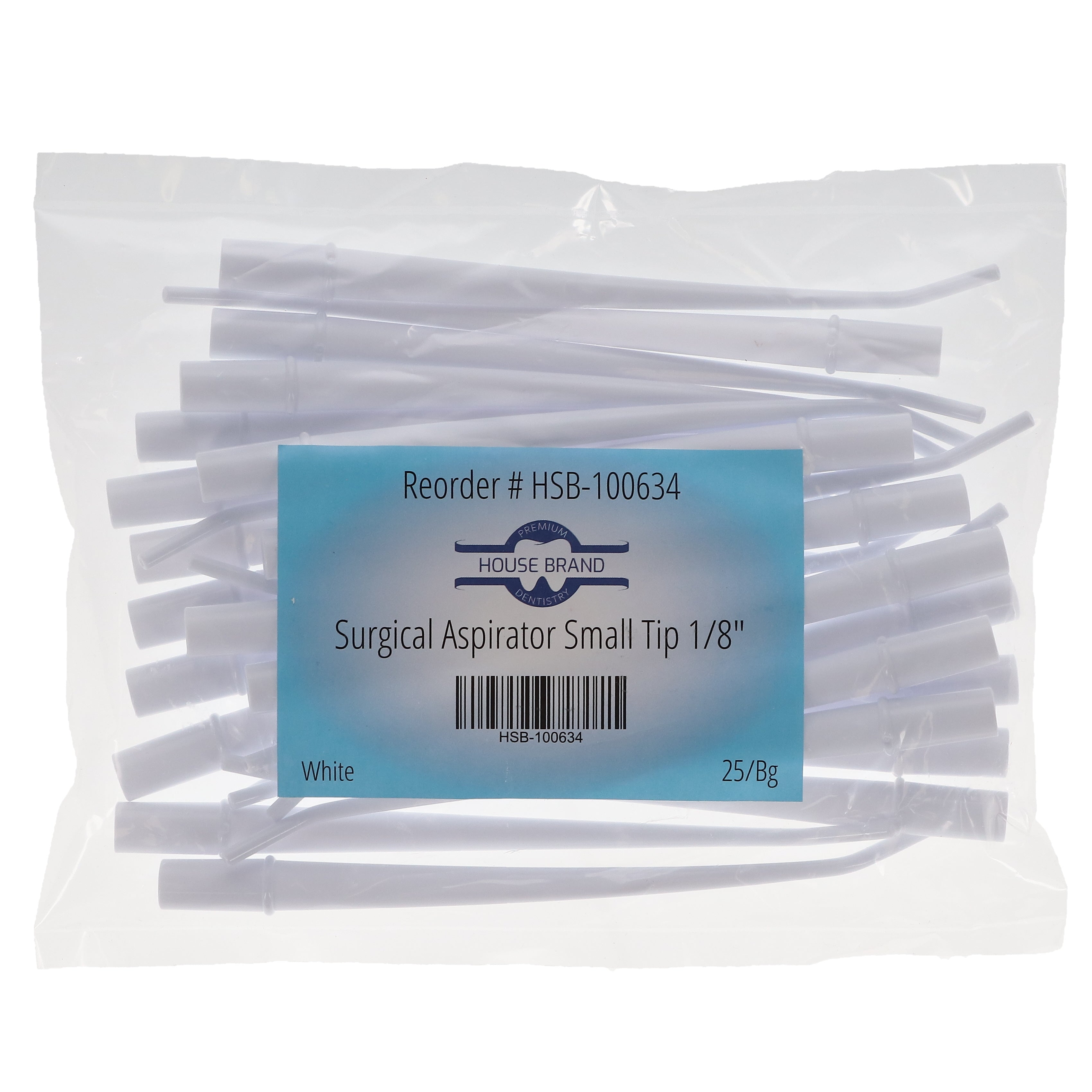 House Brand Dentistry 100634 HSB Surgical Aspirator Tips Small 1/8