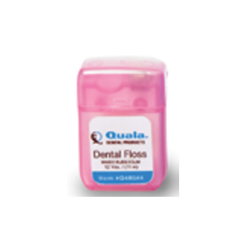 Quala Q48044 Nylon Waxed Dental Floss Bubblegum Patient Size 12 Yards 72/Pk
