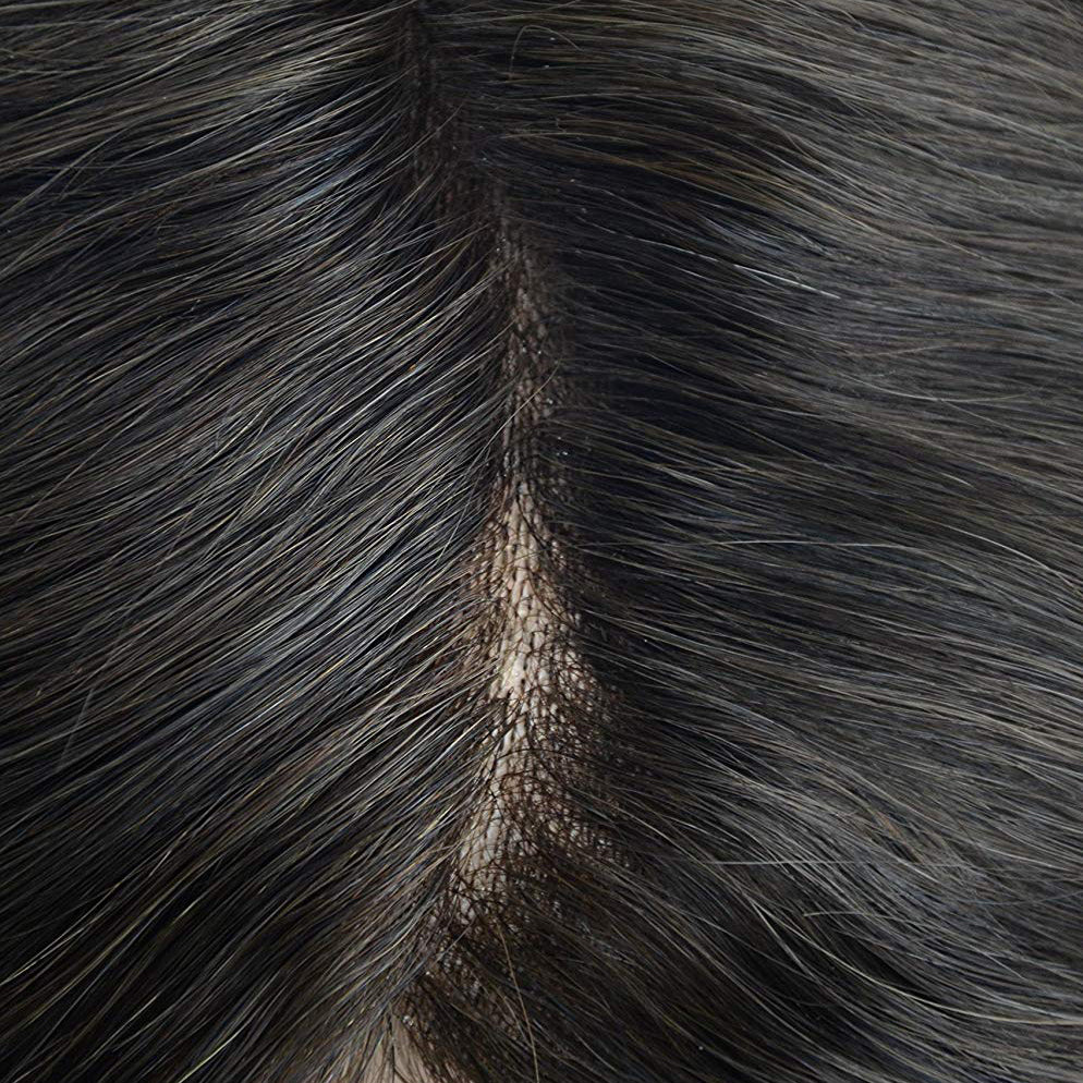 European Virgin Human Hair Systems Brown Super Thin Skin Single Knot