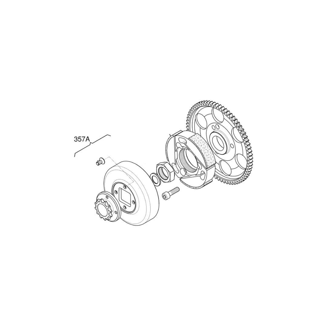 357A - Clutch Drum-No Holes + Z11 Spr