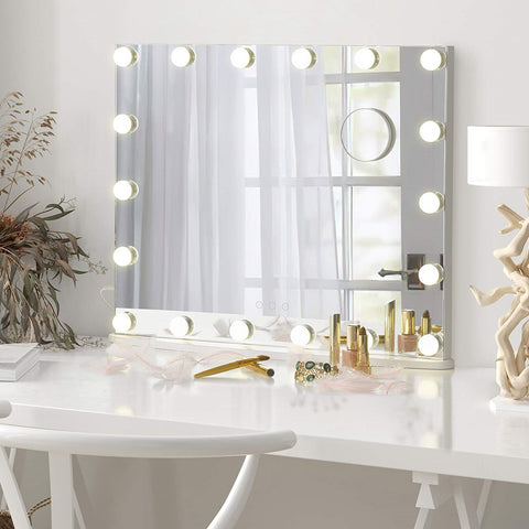 Luxfurni Starry 7XL Large Frameless Makeup Mirror with LED lights