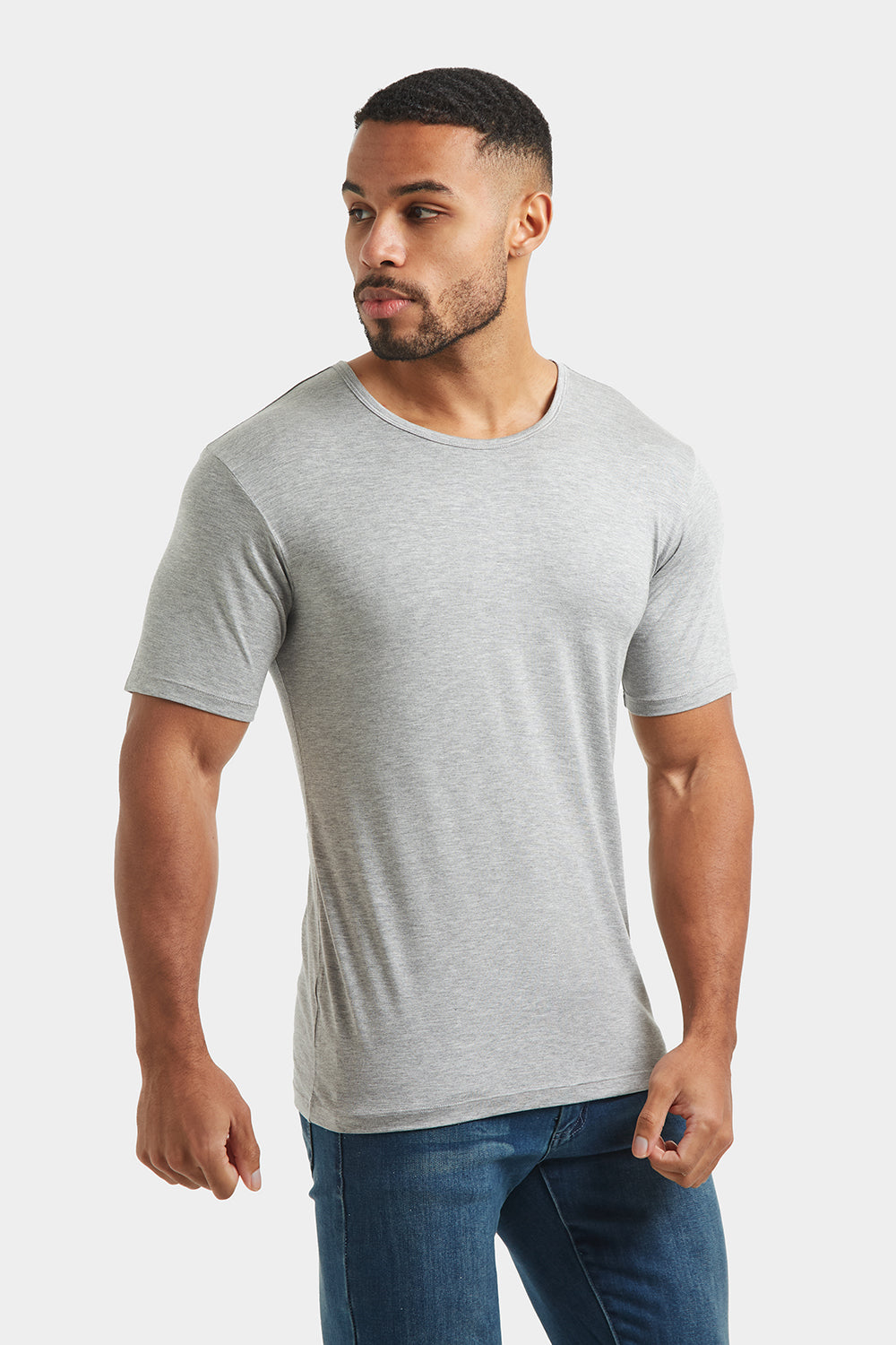 Fashion Fit T-Shirt in Grey Marl