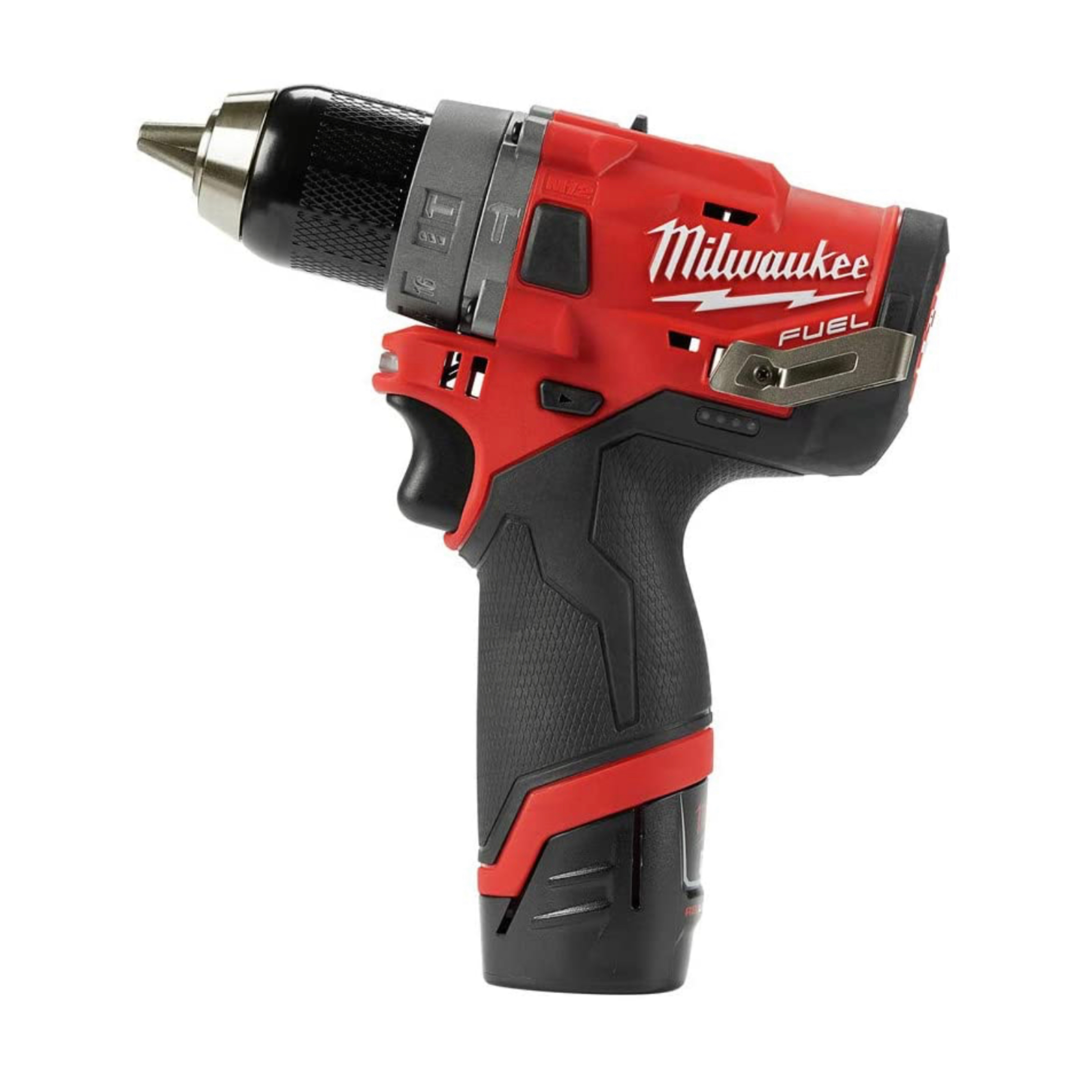 Milwaukee M12 FUEL 12-Volt Lithium-Ion Brushless Cordless Hammer Drill Driver Kit w/ 2 Batteries and Bag