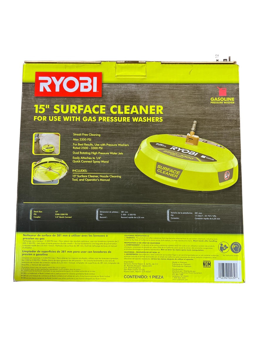 15 in. 3300 PSI Surface Cleaner for Gas Pressure Washer