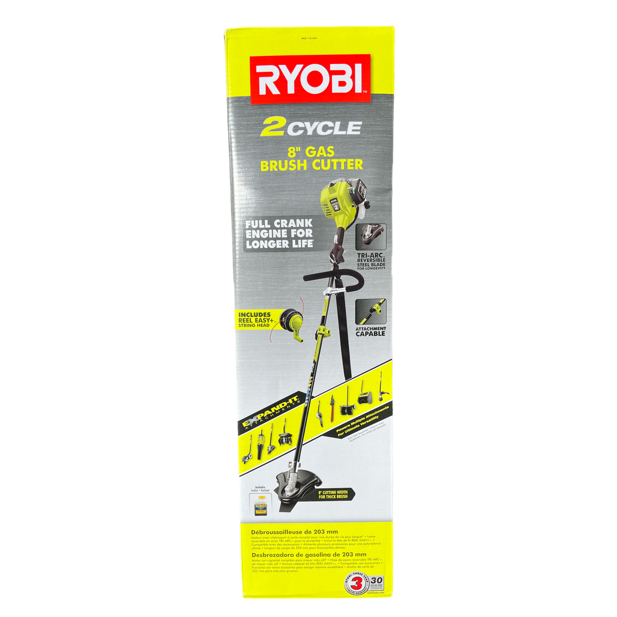 RYOBI 25cc 2-Cycle Full Crank Gas Brush Cutter