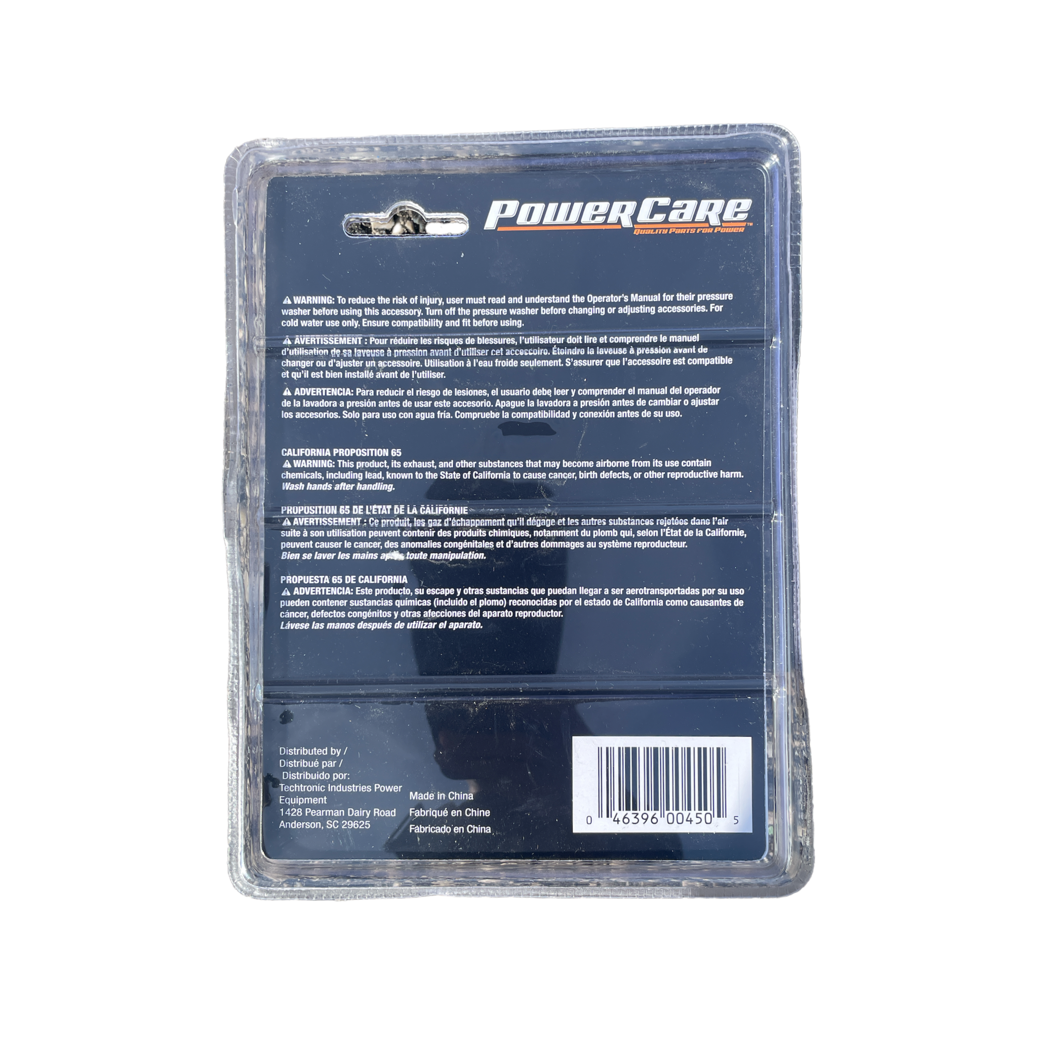 POWER CARE Replacement Pressure Washer Detergent Hose