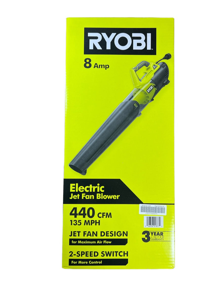 RYOBI 135 MPH 440 CFM 8 Amp Corded Electric Jet Fan Blower