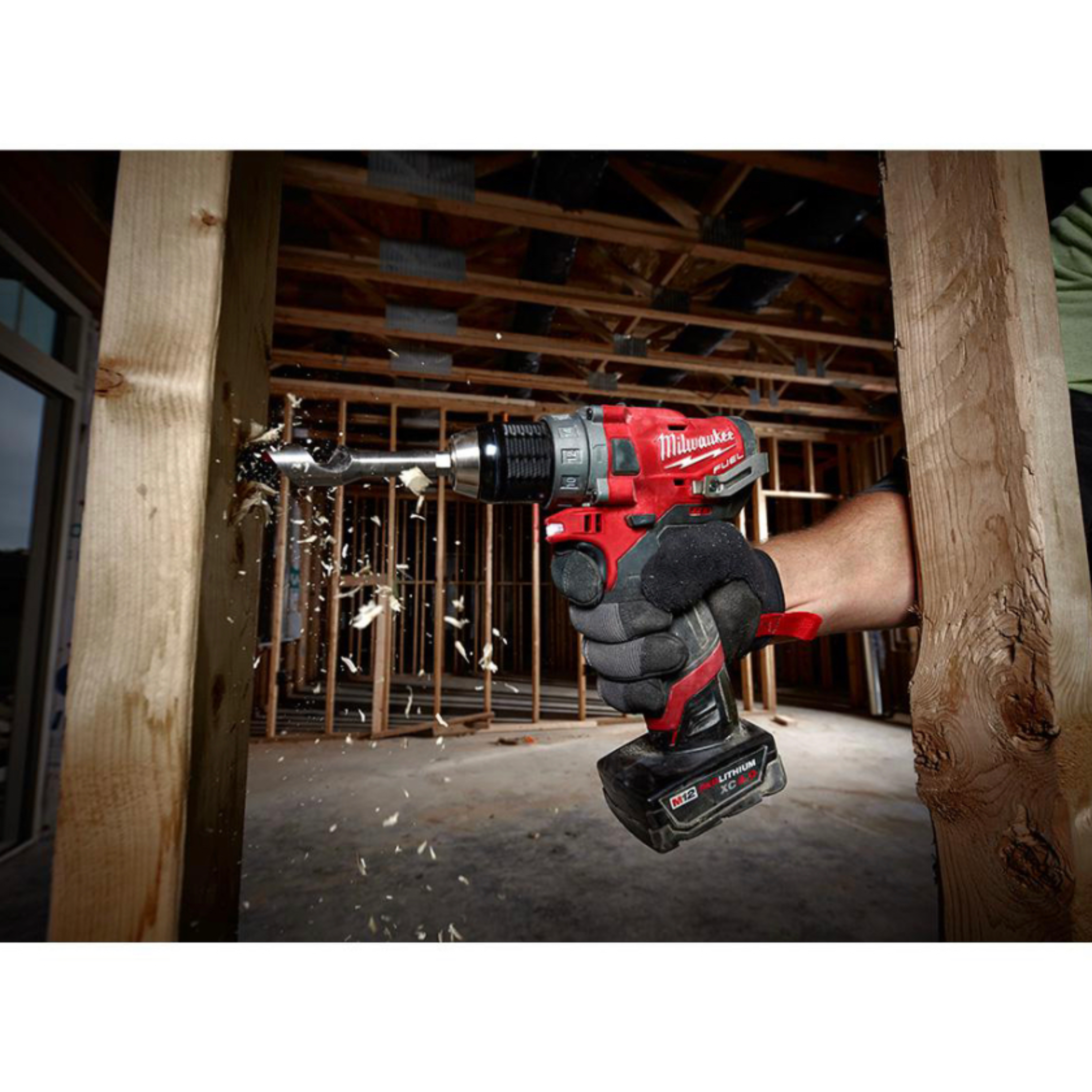 Milwaukee M12 FUEL 12-Volt Lithium-Ion Brushless Cordless Hammer Drill Driver Kit w/ 2 Batteries and Bag